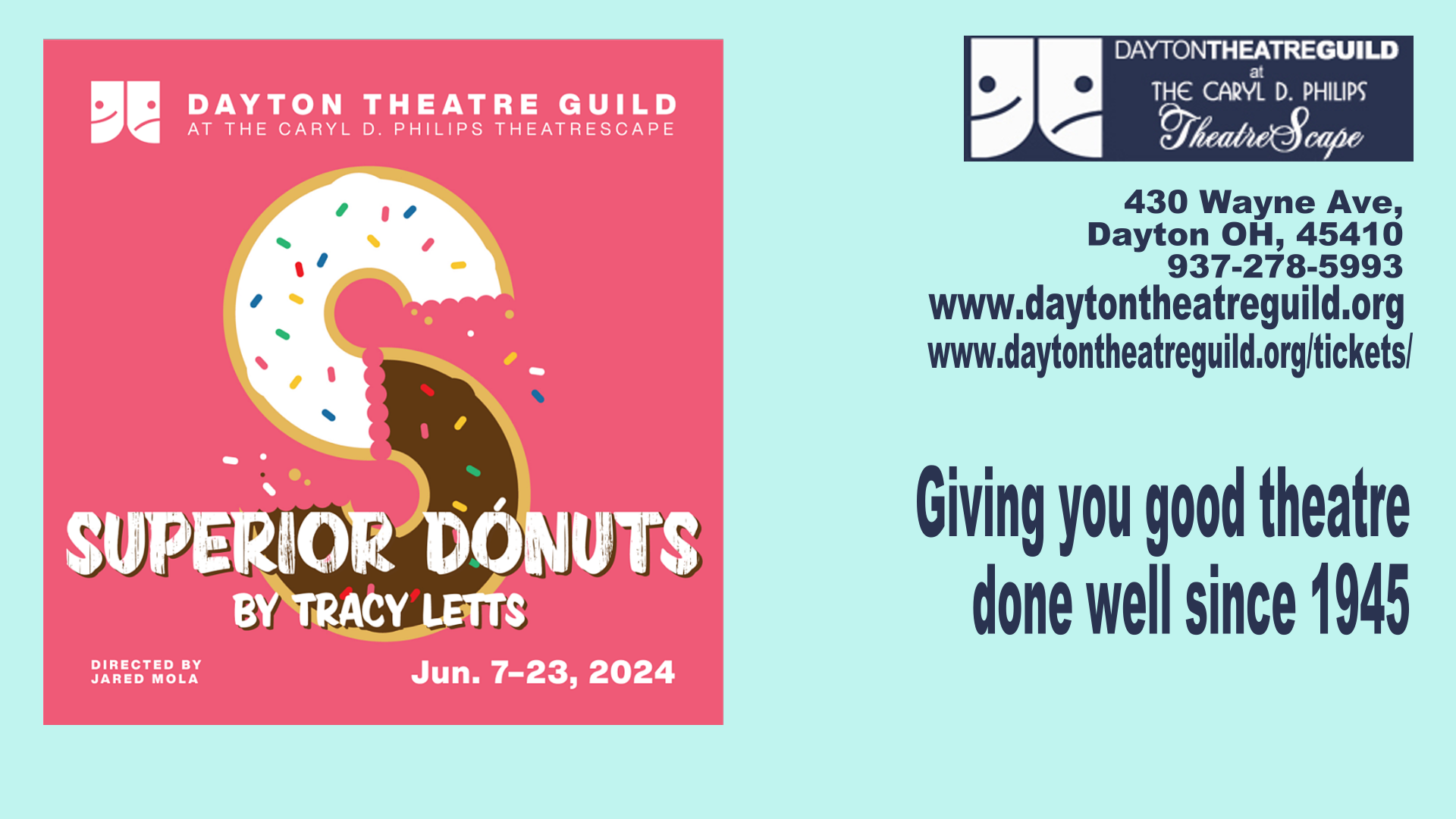 SUPERIOR DONUTS, by Tracey Letts at The Dayton Theatre Guild
