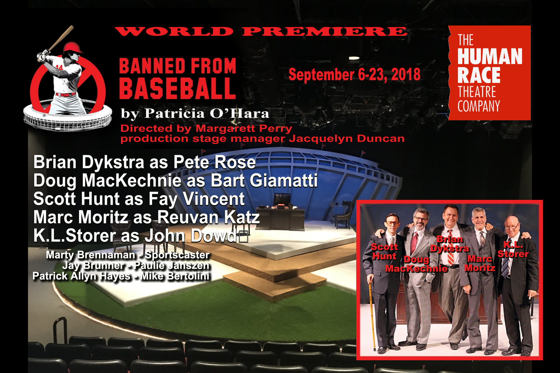 BANNED FROM BASEBALL by Patricia O'Hara at The Human Race Theatre Company.