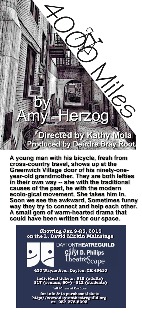 4000 MILES by Amy Herzog, at The Dayton Theatre Guild.
