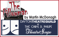 THE PILLOWMAN & Dayton Theatre Guild combined logo.