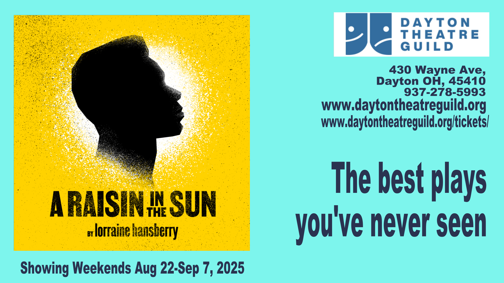 A RAISIN IN THE SUN, by Lorraine Hansberry, at The Dayton Theatre Guild