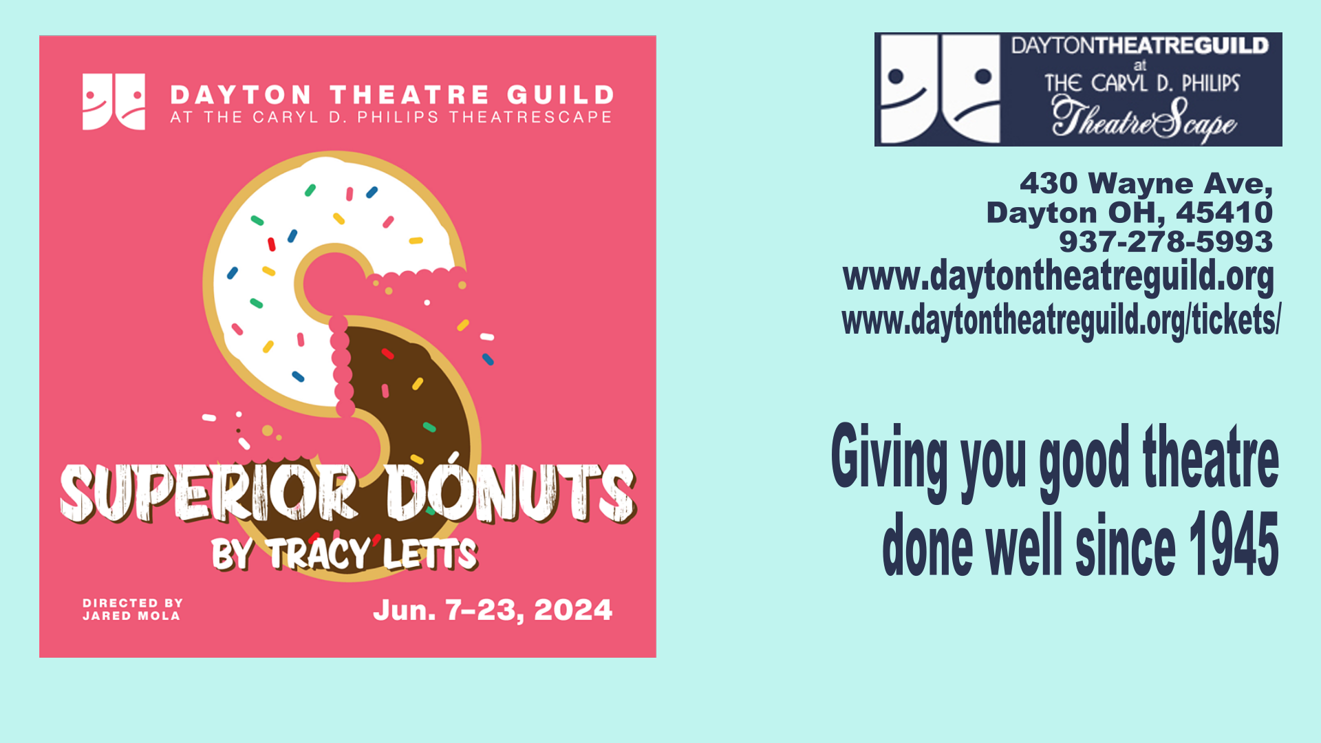 SUPERIOR DONUTS, by Tracy Letts at The Dayton Theatre Guild