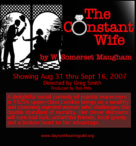 THE CONSTANT WIFE by W. Somerset Maugham at the Dayton Theatre Guild,