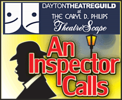 AN INSPECTOR CALLS & Dayton Theatre Guild combined logo.