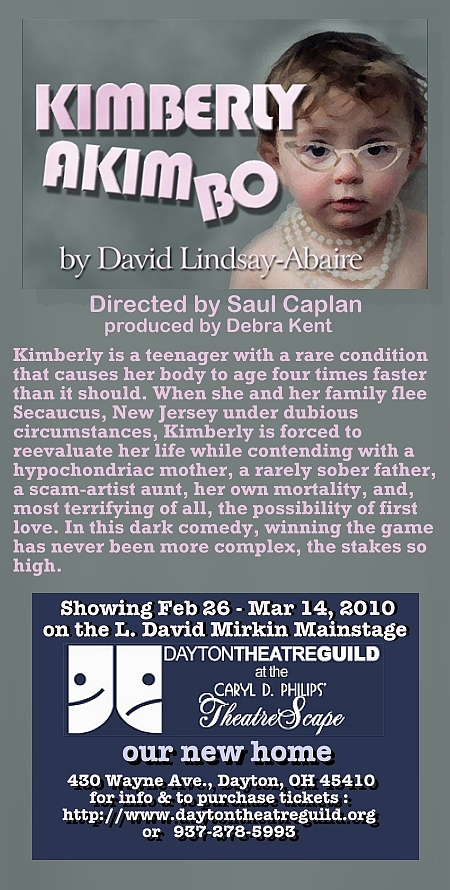 KIMBERLY AKIMBO by David Lindsay-Abaire at the Dayton Theatre Guild.