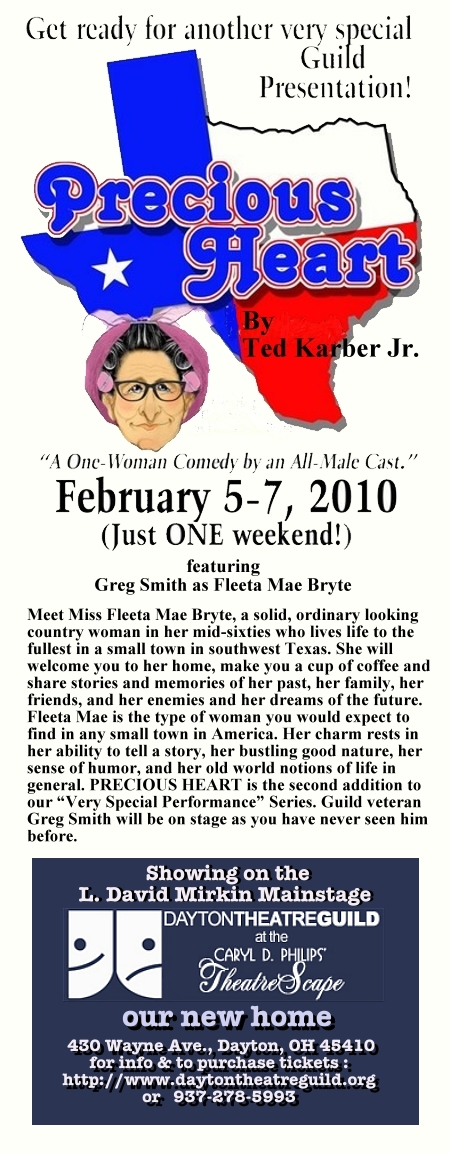 PRECIOUS HEART by XXXXXX at the Dayton Theatre Guild.