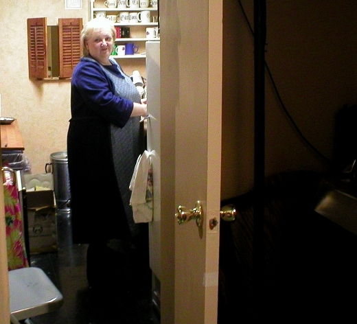 Dodie in the kitchen