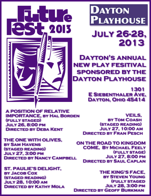 FutureFest 2013 new play festival at the Dayton Playhouse.