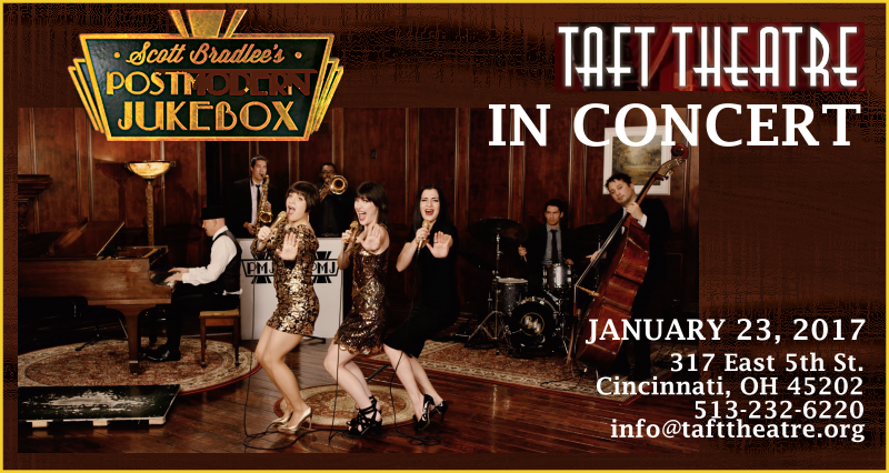 Scott Bradlee's Postmodern Jukebox in concert at The Taft Theatre, 317 E. 5th St., Cincinnati, OH, 45202. 513-232-6220.