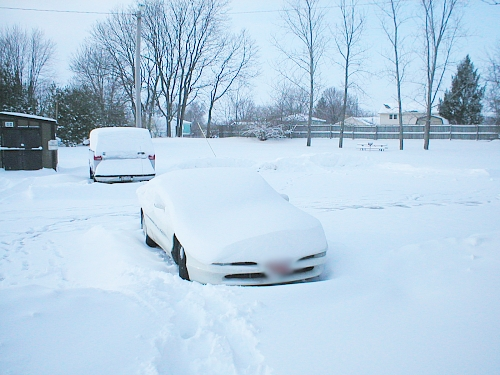 My car covered with about 10 inches of snow ‐‐ March 8, 2008