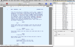 screenshot of a screenplay opened in Final Draft