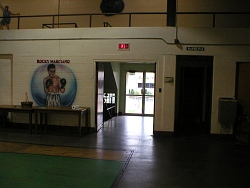 A view of the handicap entrance pulled back.